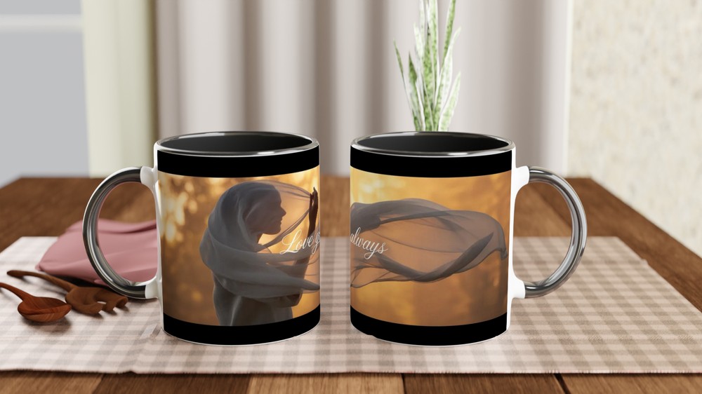 Love You Always Mug | Romantic Valentine's Day Gift | Anniversary Present for Her and Him | Elegant Heart Mug — view 9