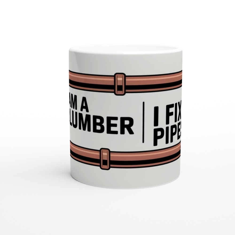 I Am A Plumber I Fix Pipes - Copper Pipes Design Mug — view 11