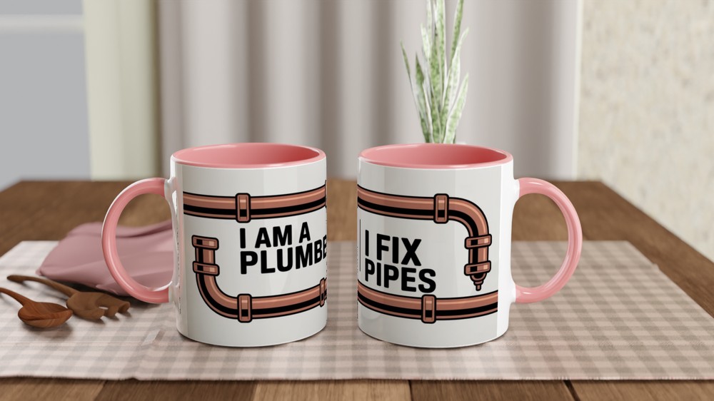I Am A Plumber I Fix Pipes - Copper Pipes Design Mug — view 6