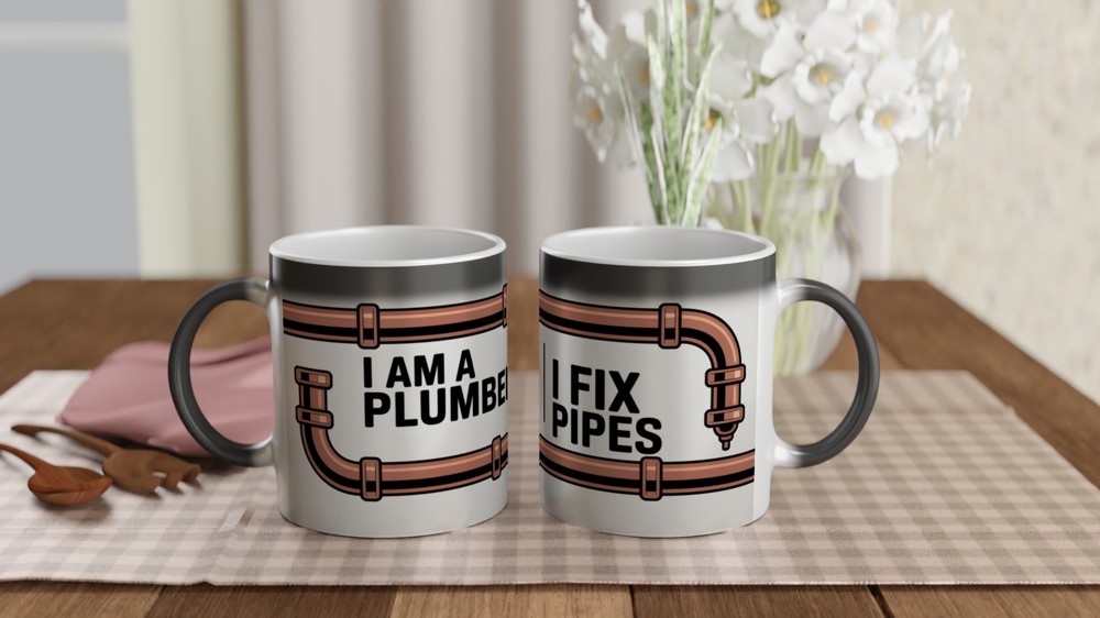 I Am A Plumber I Fix Pipes - Copper Pipes Design Mug — view 3