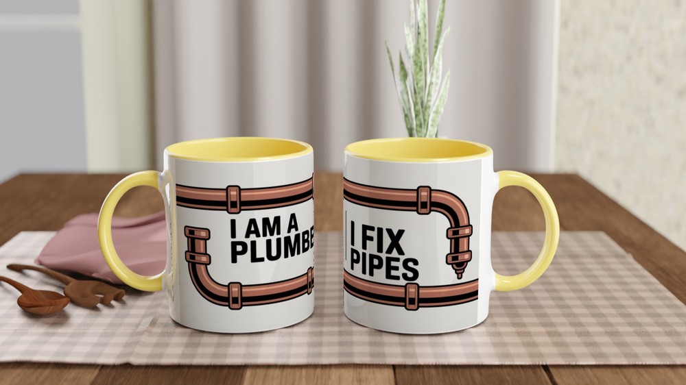 I Am A Plumber I Fix Pipes - Copper Pipes Design Mug — view 8