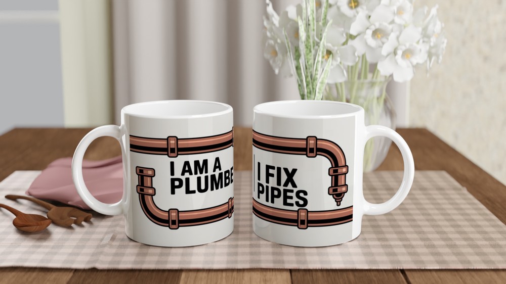 I Am A Plumber I Fix Pipes - Copper Pipes Design Mug
