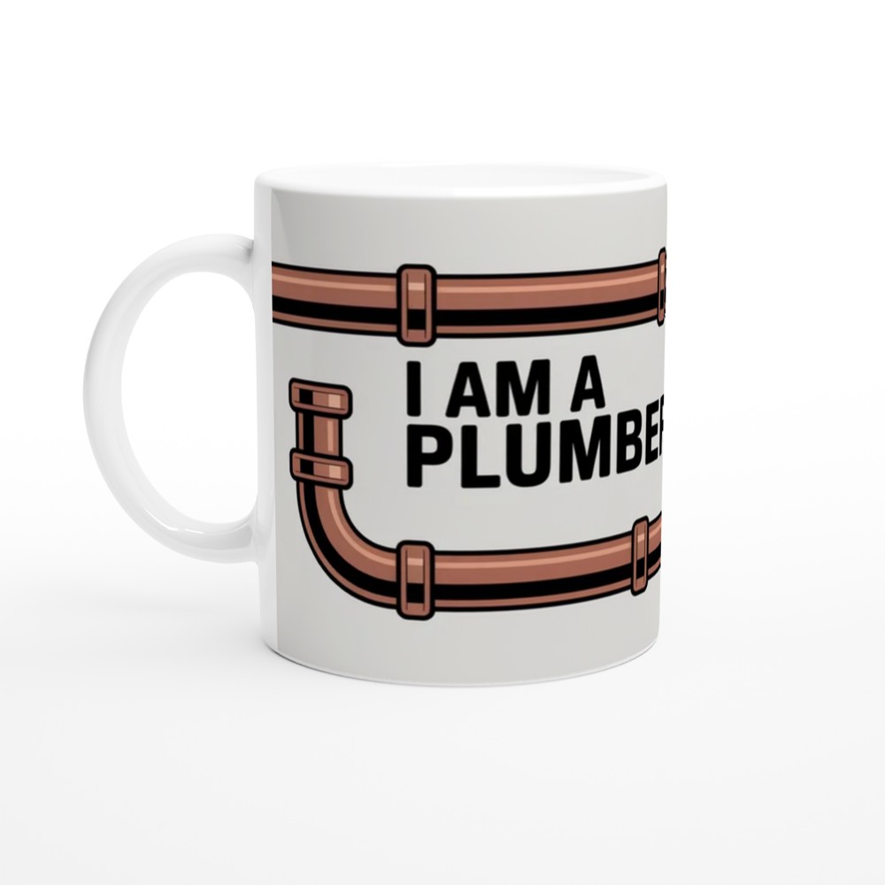 I Am A Plumber I Fix Pipes - Copper Pipes Design Mug — view 10