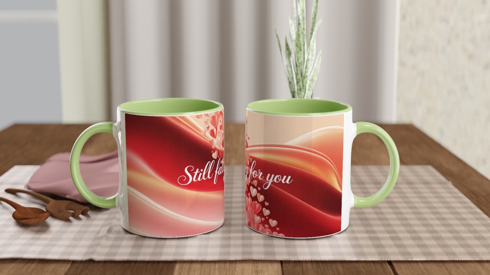 Valentines Mug | Still Falling For You Romantic Gift | Anniversary Mug for Husband or Wife | Cute Couple Present — view 5