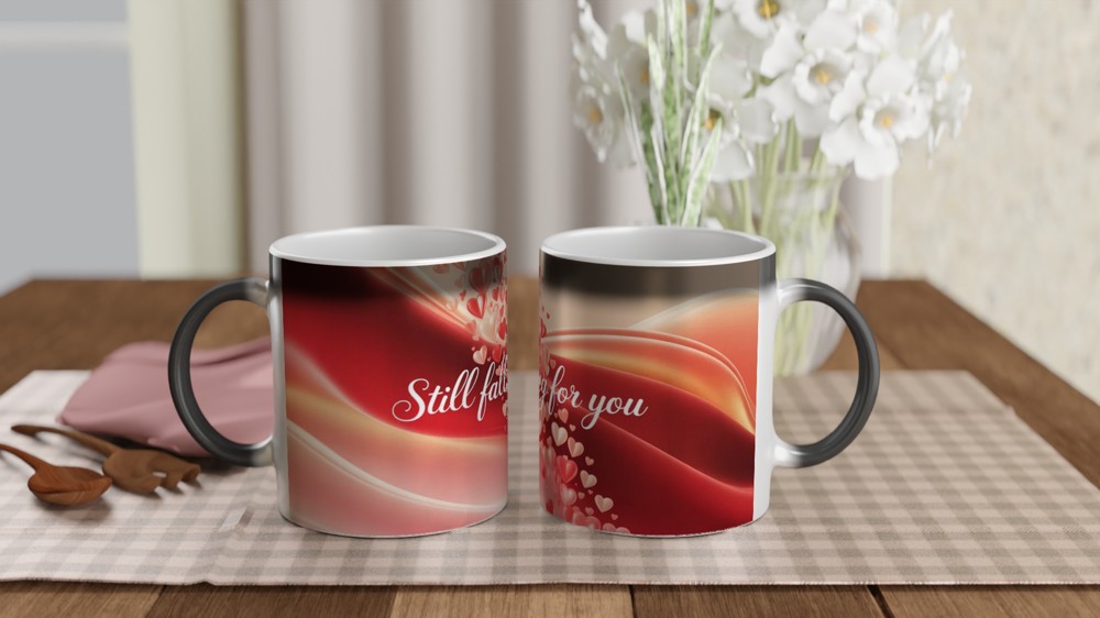 Valentines Mug | Still Falling For You Romantic Gift | Anniversary Mug for Husband or Wife | Cute Couple Present — view 3