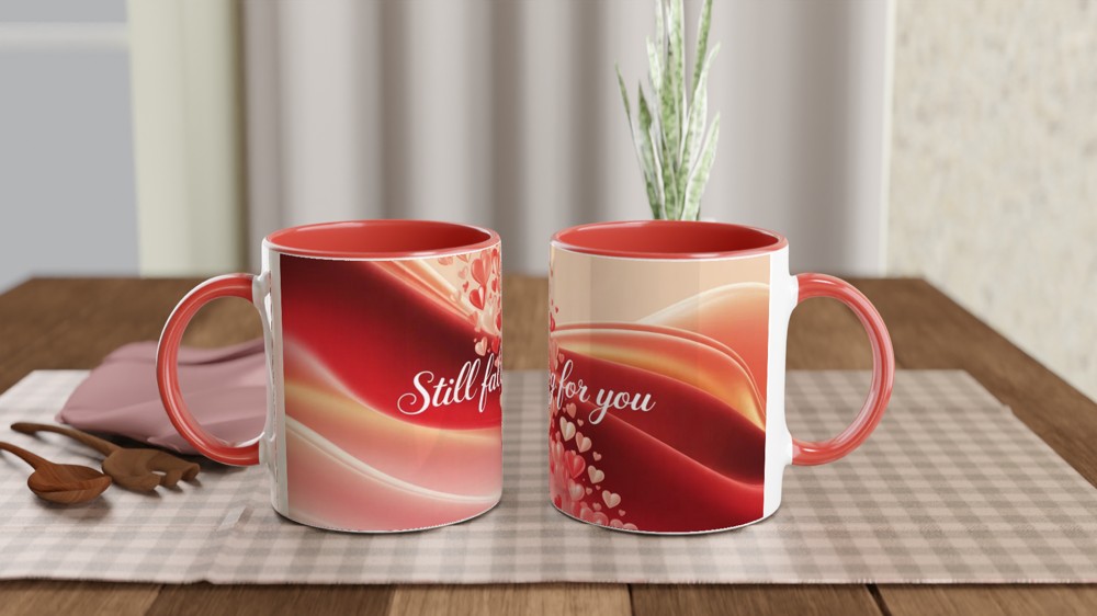 Valentines Mug | Still Falling For You Romantic Gift | Anniversary Mug for Husband or Wife | Cute Couple Present — view 7