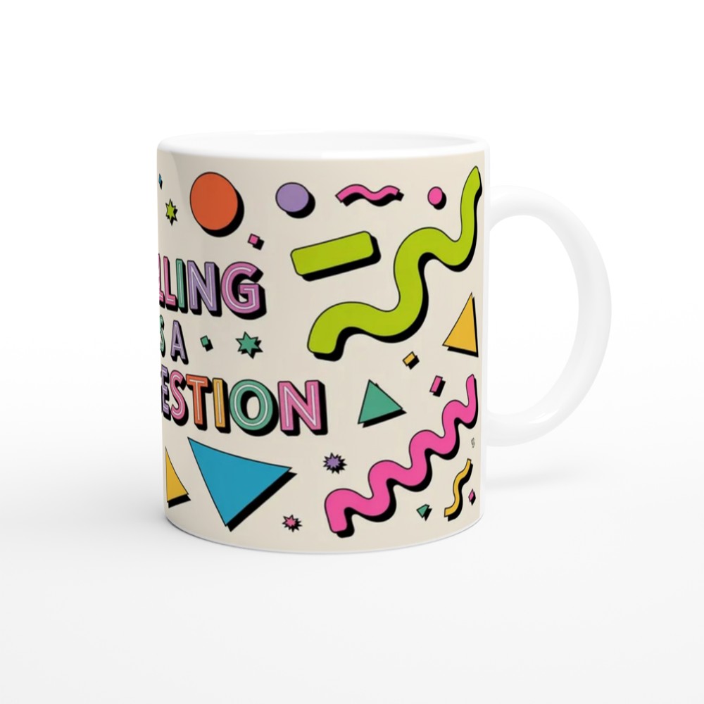 Spelling Is A Suggestion - Retro 90s Style Funny Mug — view 12