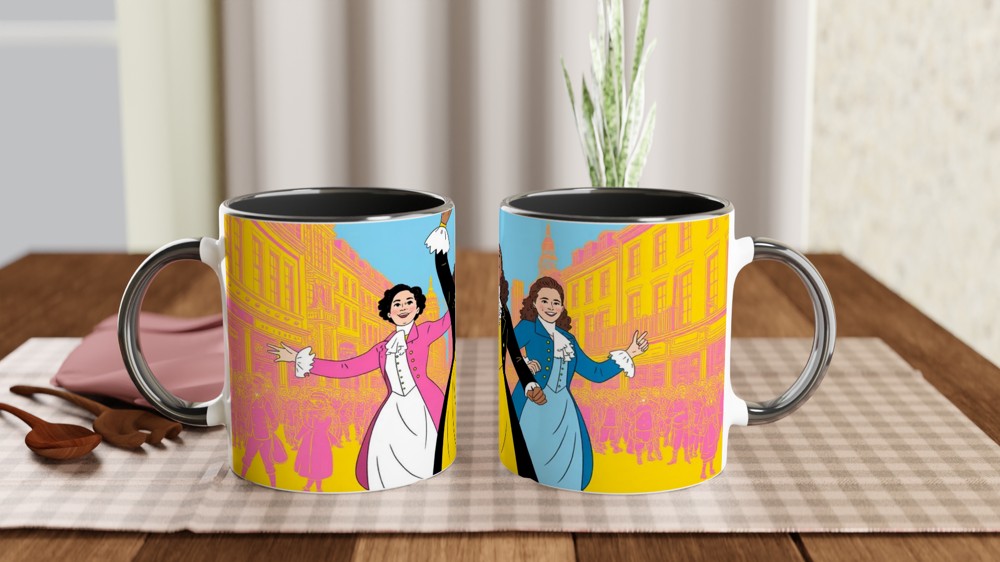 Colonial Era Musical Performers Pop Art Illustration — view 9