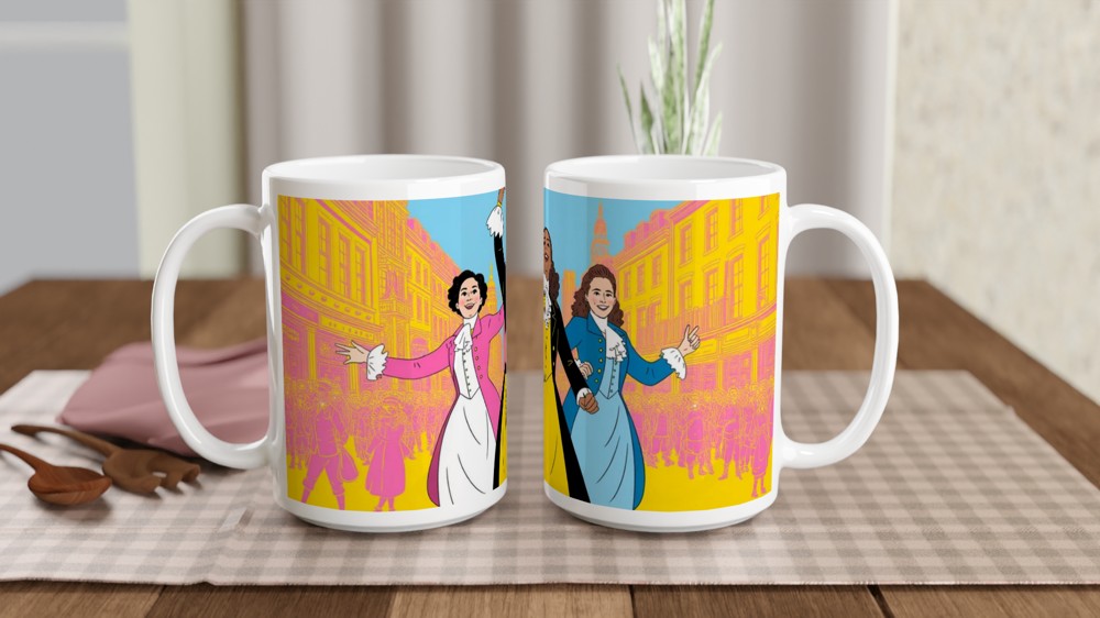 Colonial Era Musical Performers Pop Art Illustration — view 2
