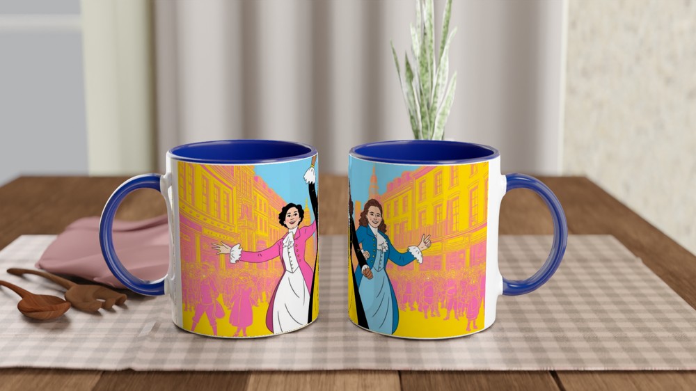 Colonial Era Musical Performers Pop Art Illustration — view 4