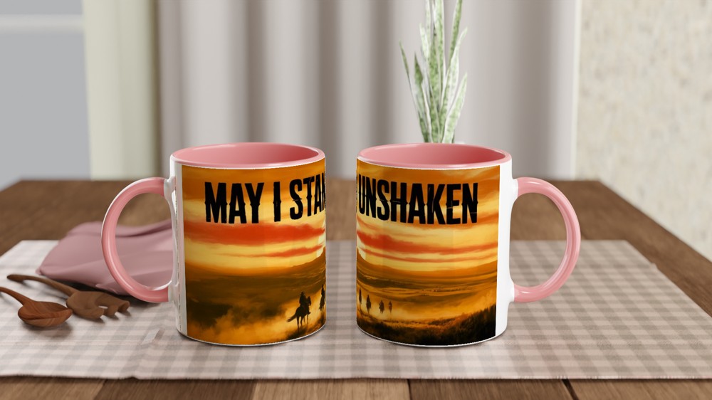 Red Dead Redemption Mug | May I Stand Unshaken Quote | Gamer Gift for Him | Cowboy Sunset Gaming Mug — view 6
