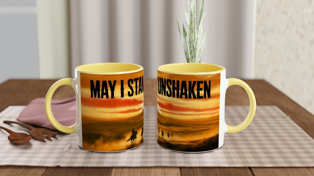 Red Dead Redemption Mug | May I Stand Unshaken Quote | Gamer Gift for Him | Cowboy Sunset Gaming Mug — view 8