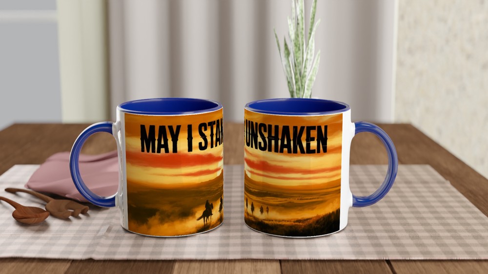 Red Dead Redemption Mug | May I Stand Unshaken Quote | Gamer Gift for Him | Cowboy Sunset Gaming Mug — view 4