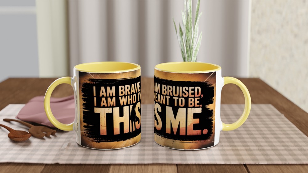 I Am Brave I Am Bruised This Is Me Motivational Mug — view 8