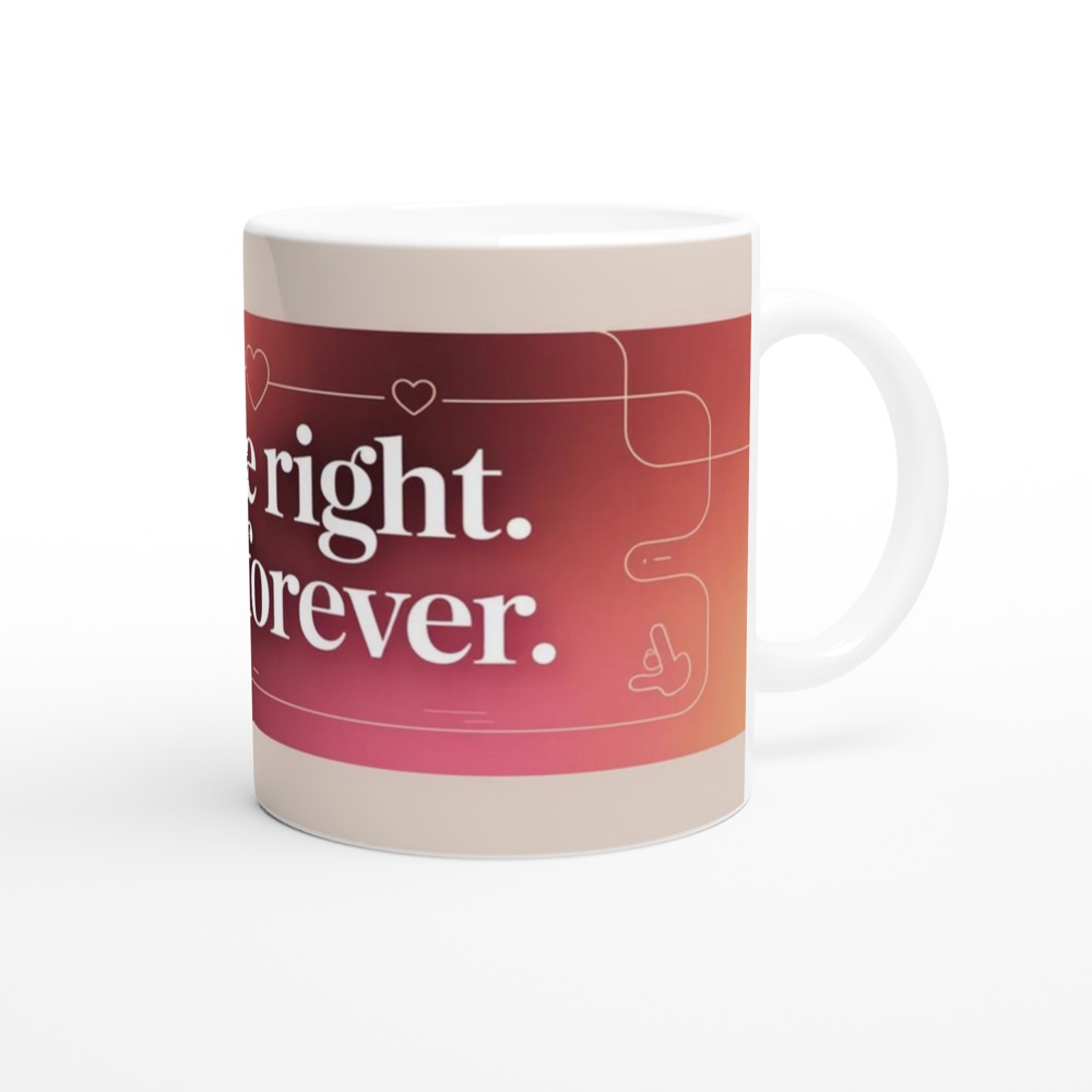 Swipe Right Stay Forever - Romantic Dating Mug — view 12