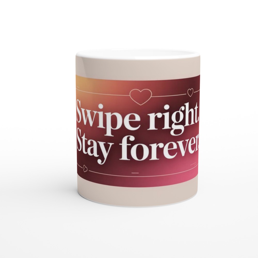 Swipe Right Stay Forever - Romantic Dating Mug — view 11