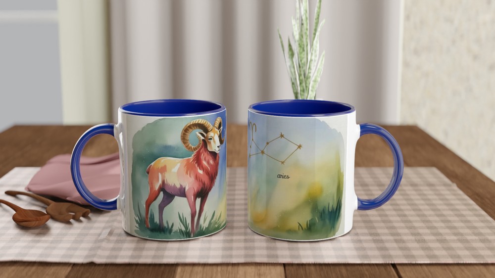Aries Mug | Zodiac Ram Astrology Gift | Celestial Birthday Present for Her and Him — view 4