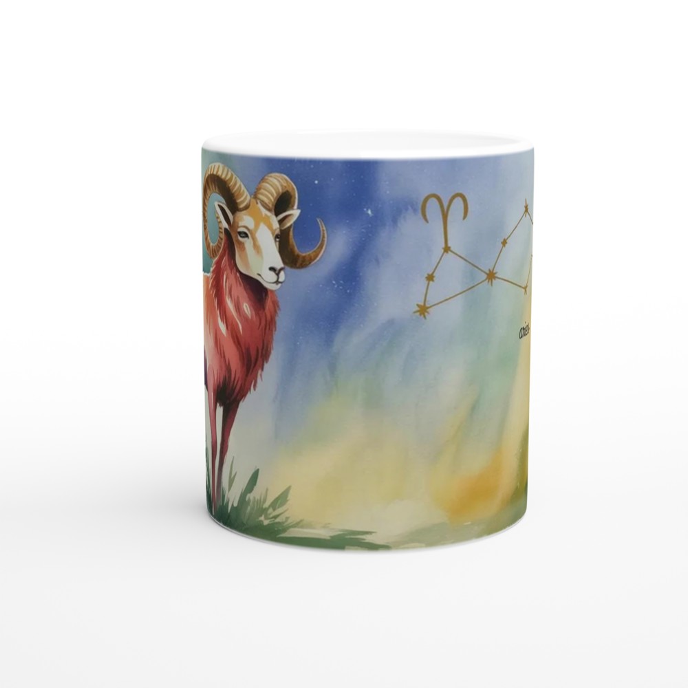 Aries Mug | Zodiac Ram Astrology Gift | Celestial Birthday Present for Her and Him — view 11