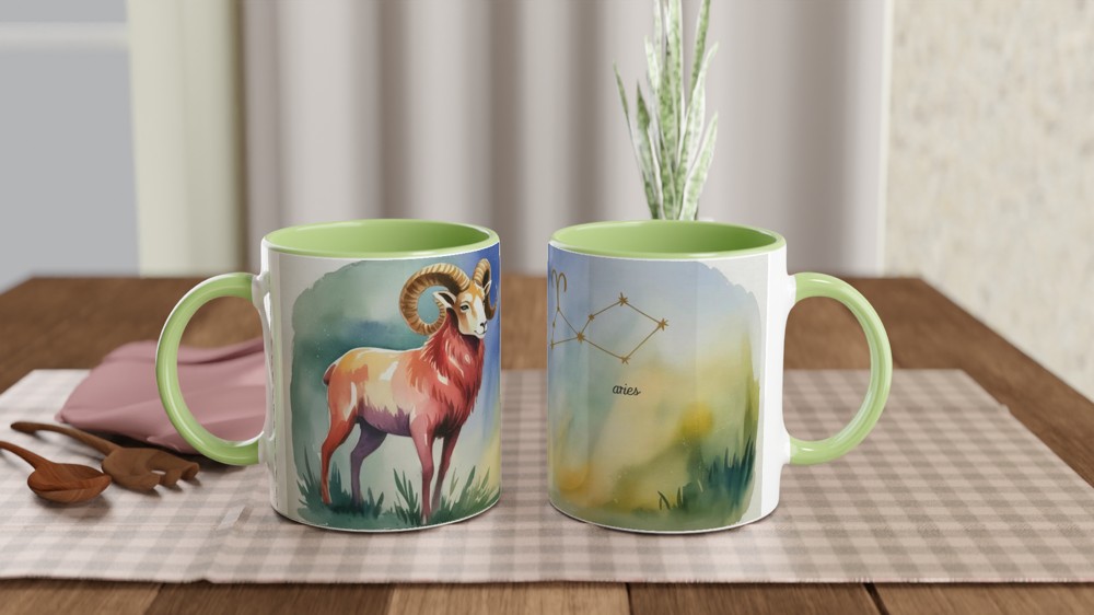 Aries Mug | Zodiac Ram Astrology Gift | Celestial Birthday Present for Her and Him — view 5