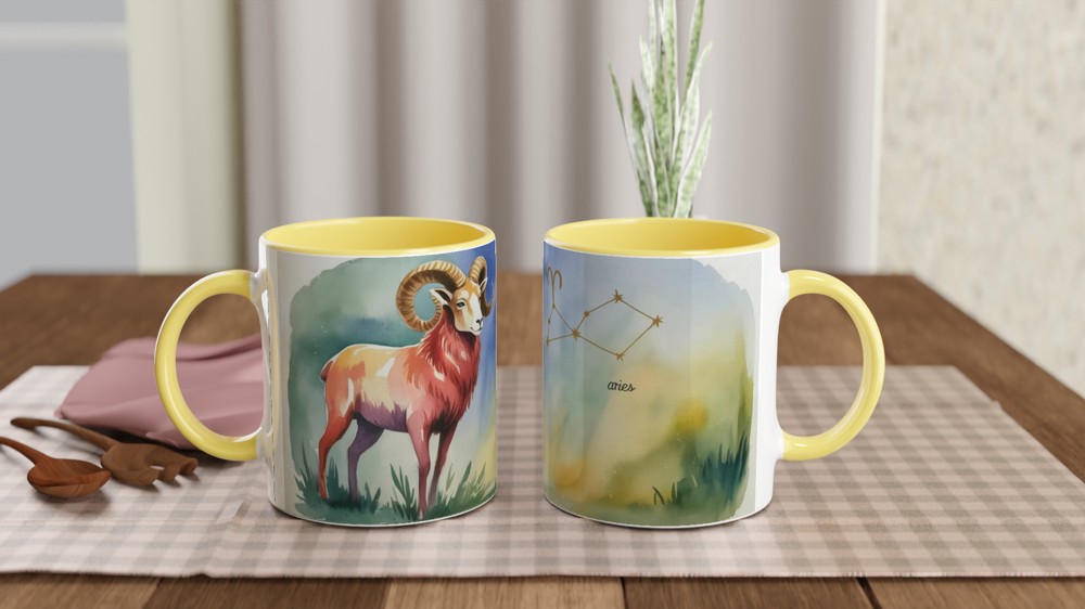 Aries Mug | Zodiac Ram Astrology Gift | Celestial Birthday Present for Her and Him — view 8
