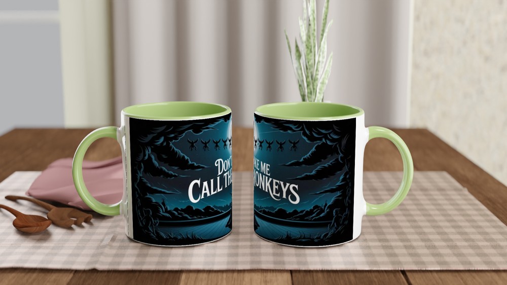 Wicked Winged Monkeys Mug | Musical Theatre Gift | West End Show Present | Silhouette Flying Monkey Mug — view 5