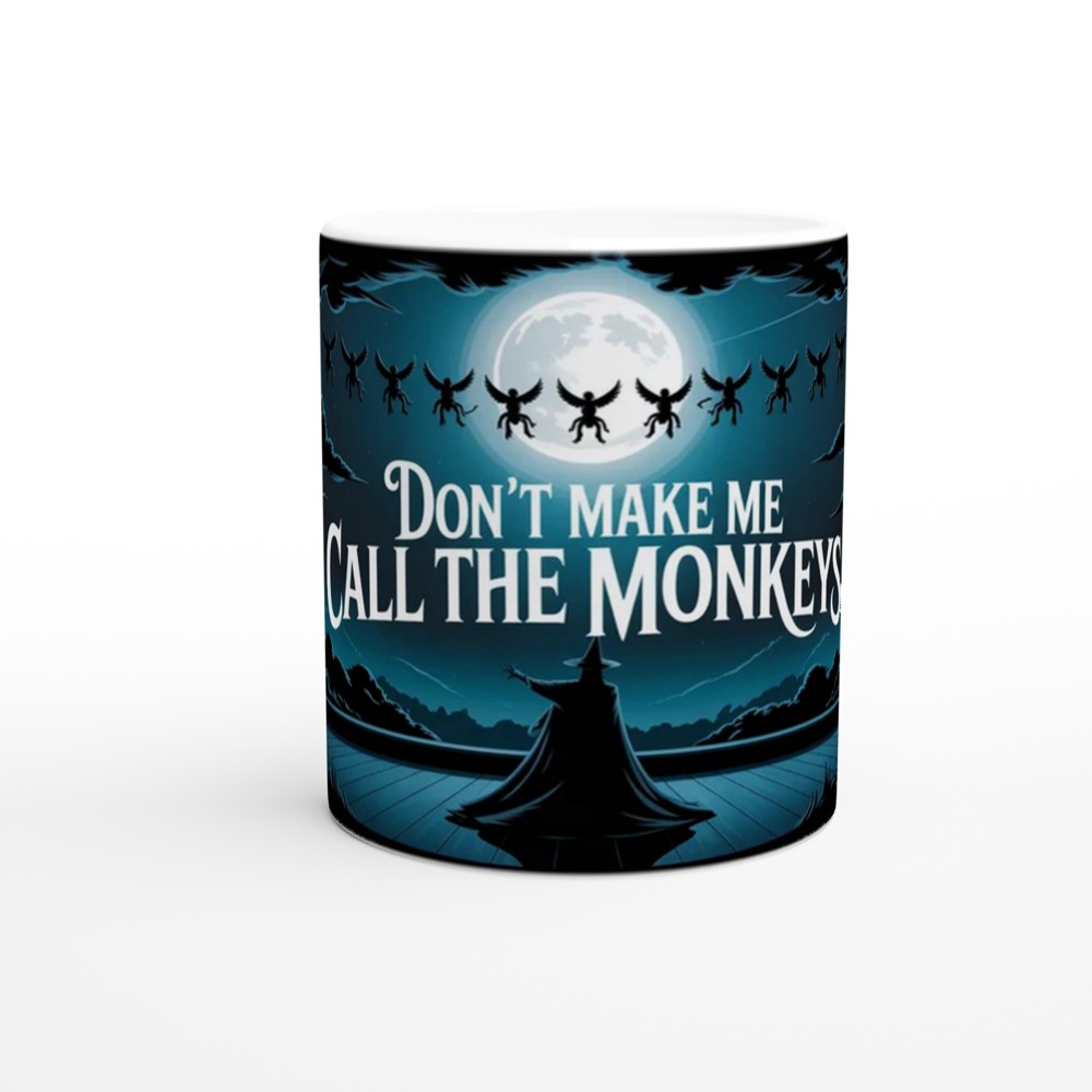 Wicked Winged Monkeys Mug | Musical Theatre Gift | West End Show Present | Silhouette Flying Monkey Mug — view 11