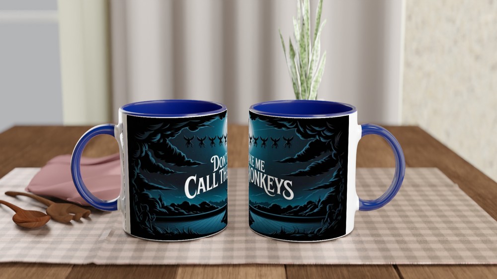 Wicked Winged Monkeys Mug | Musical Theatre Gift | West End Show Present | Silhouette Flying Monkey Mug — view 4