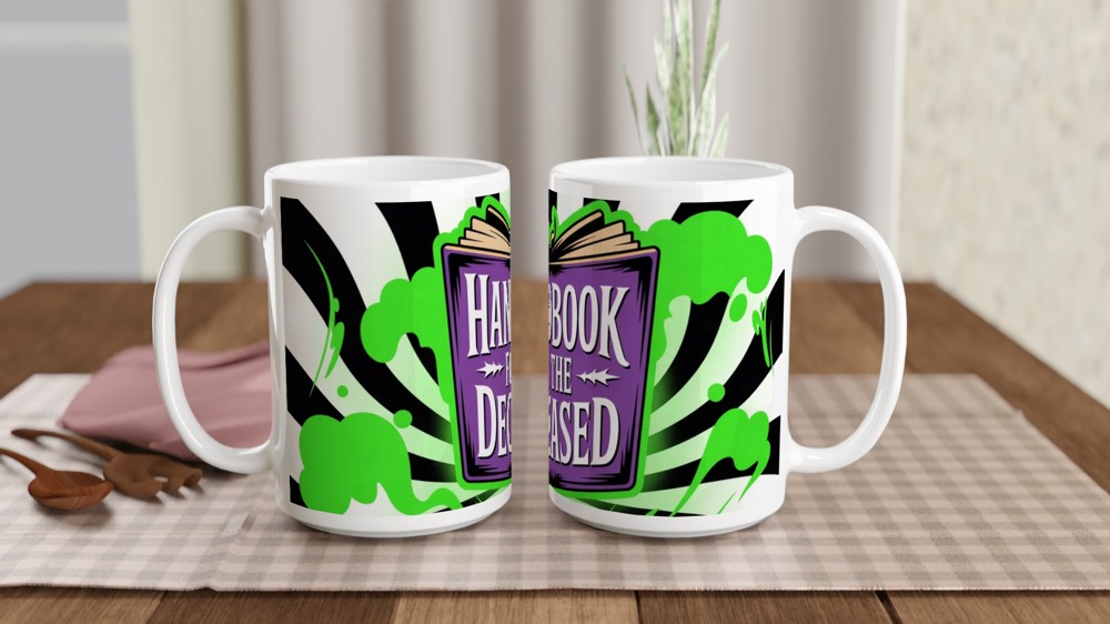 Beetlejuice Mug | Handbook For The Deceased | Musical Theatre Gift | Gothic Book Design — view 2