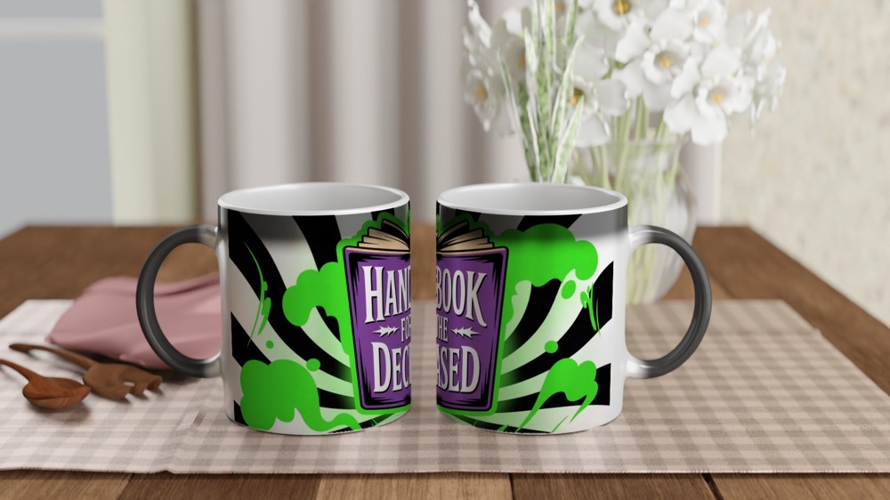 Beetlejuice Mug | Handbook For The Deceased | Musical Theatre Gift | Gothic Book Design — view 3