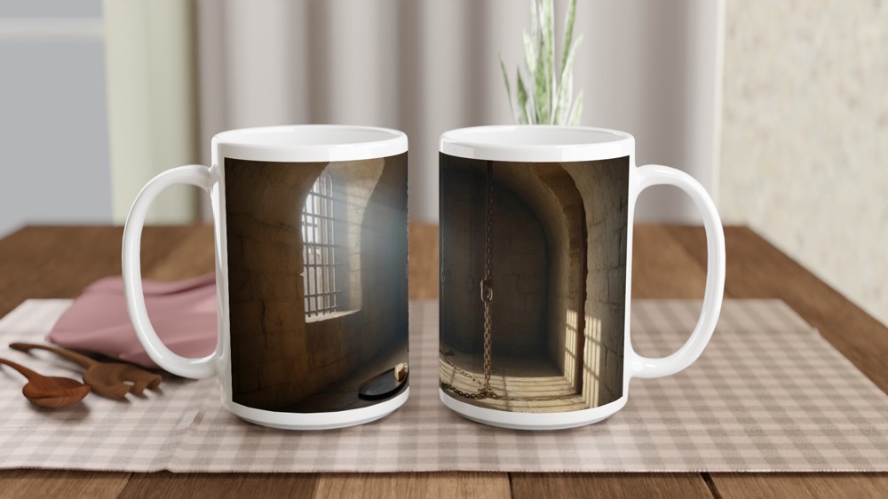 Les Miserables Mug | Prison Cell Scene Design | Musical Theatre Gift | Present for Theatre Lovers — view 2