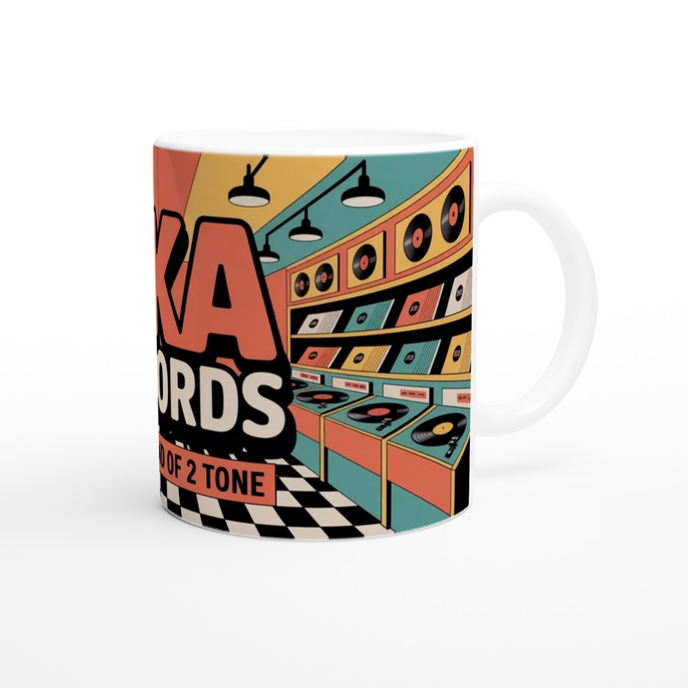 Ska Mug | The Sound of 2 Tone Record Design | Retro Music Gift for Dad | Vintage Vinyl Style Coffee Cup — view 12