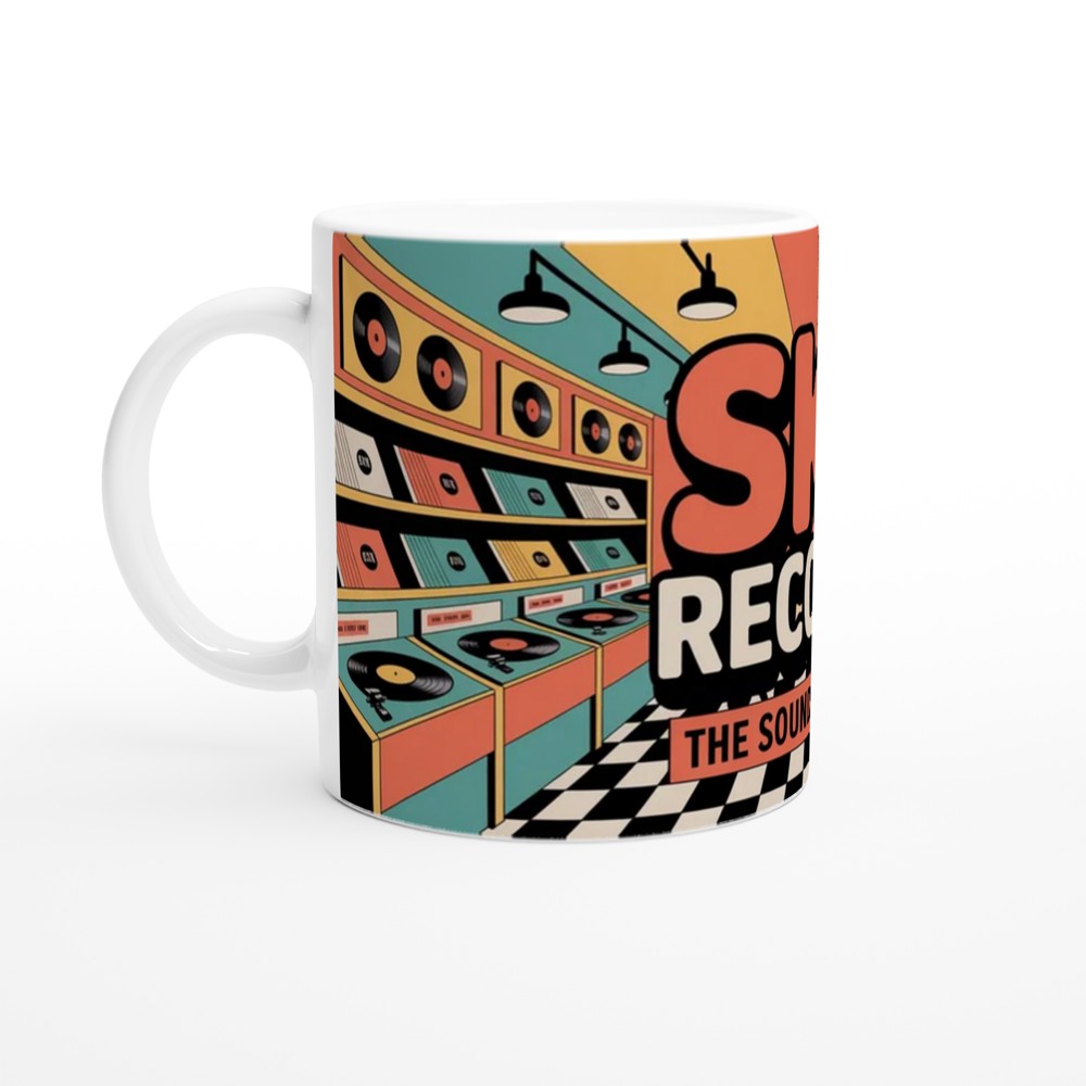 Ska Mug | The Sound of 2 Tone Record Design | Retro Music Gift for Dad | Vintage Vinyl Style Coffee Cup — view 10