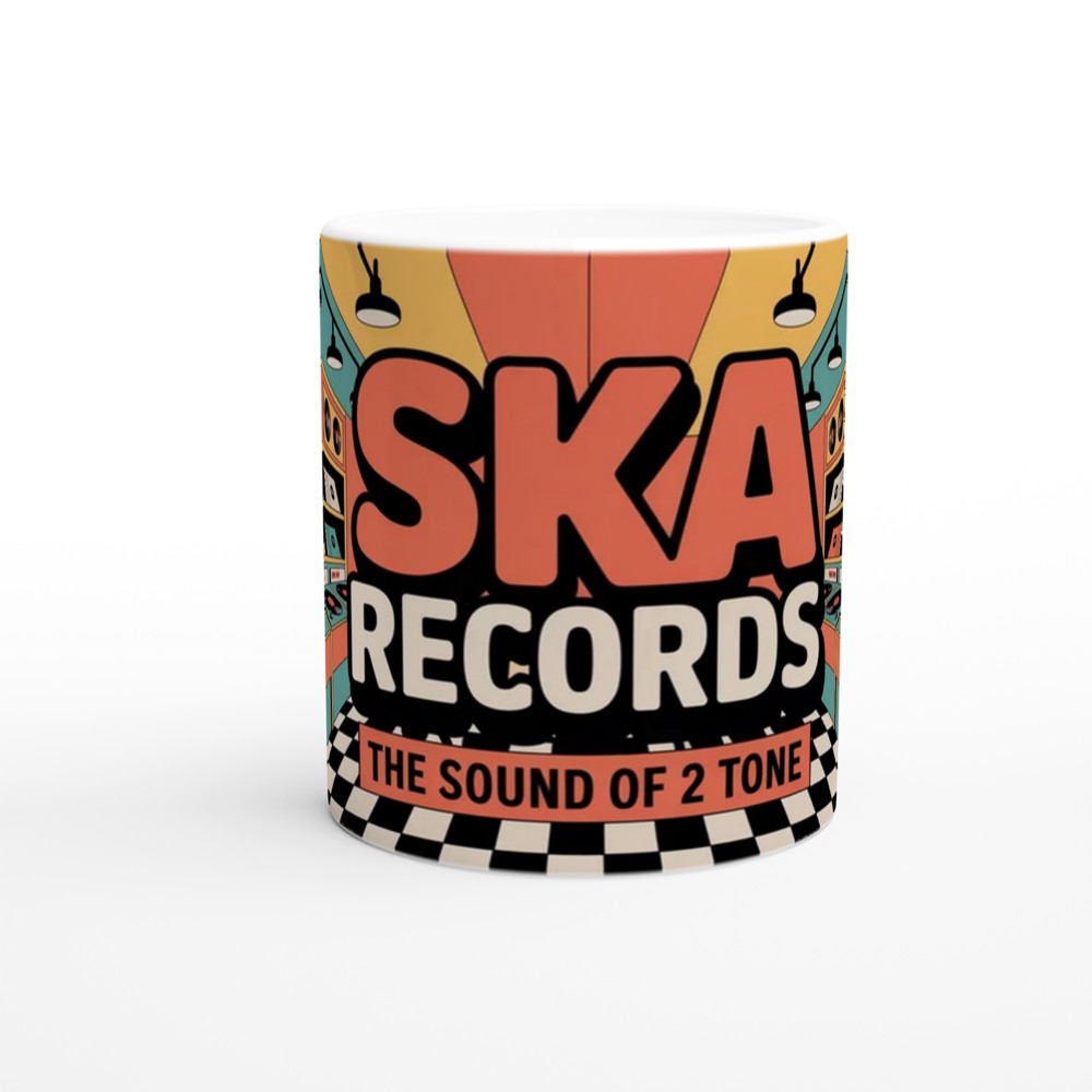 Ska Mug | The Sound of 2 Tone Record Design | Retro Music Gift for Dad | Vintage Vinyl Style Coffee Cup — view 11