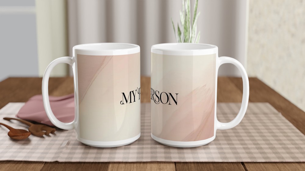 My Person Mug | Minimalist Romantic Gift | Valentine's Day Present for Her or Him | Anniversary Ceramic Coffee Cup — view 2
