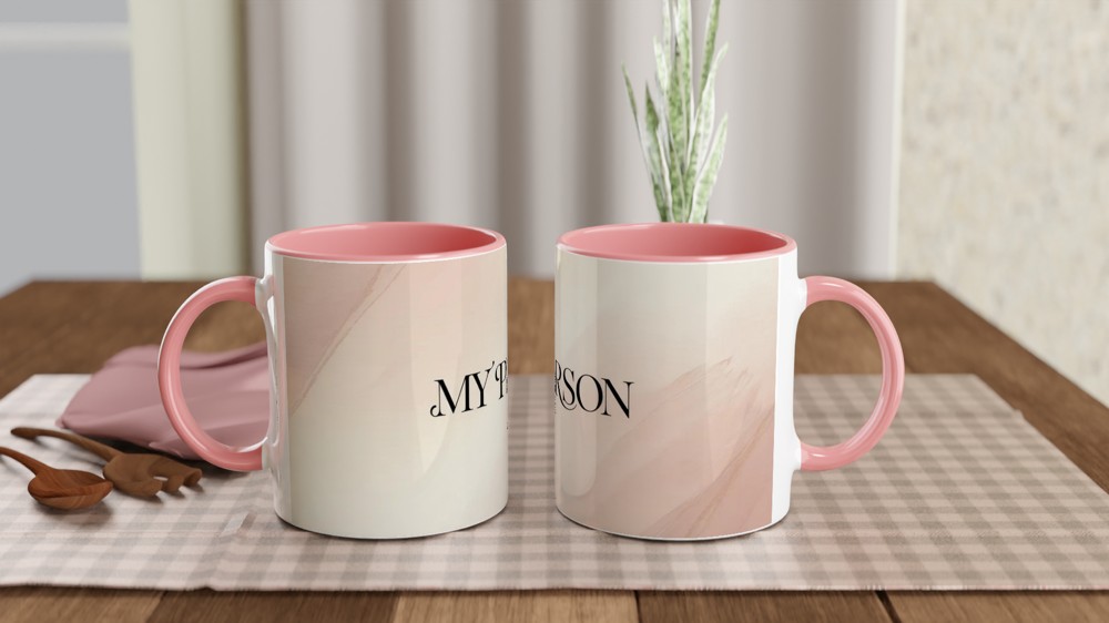 My Person Mug | Minimalist Romantic Gift | Valentine's Day Present for Her or Him | Anniversary Ceramic Coffee Cup — view 6