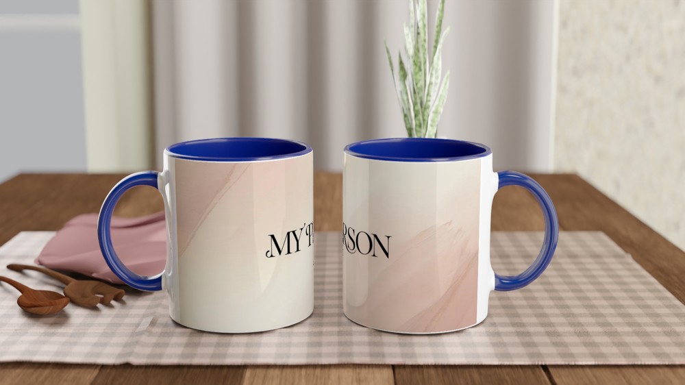 My Person Mug | Minimalist Romantic Gift | Valentine's Day Present for Her or Him | Anniversary Ceramic Coffee Cup — view 4