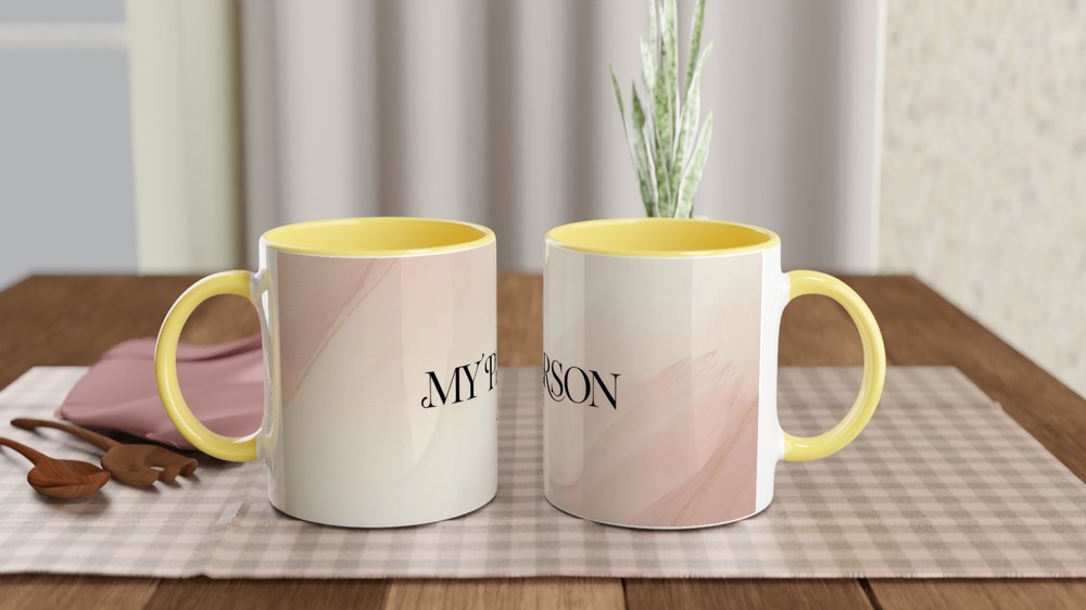 My Person Mug | Minimalist Romantic Gift | Valentine's Day Present for Her or Him | Anniversary Ceramic Coffee Cup — view 8