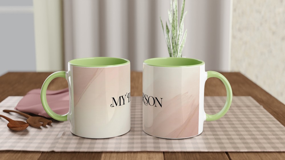 My Person Mug | Minimalist Romantic Gift | Valentine's Day Present for Her or Him | Anniversary Ceramic Coffee Cup — view 5