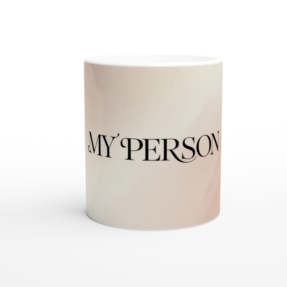 My Person Mug | Minimalist Romantic Gift | Valentine's Day Present for Her or Him | Anniversary Ceramic Coffee Cup — view 11