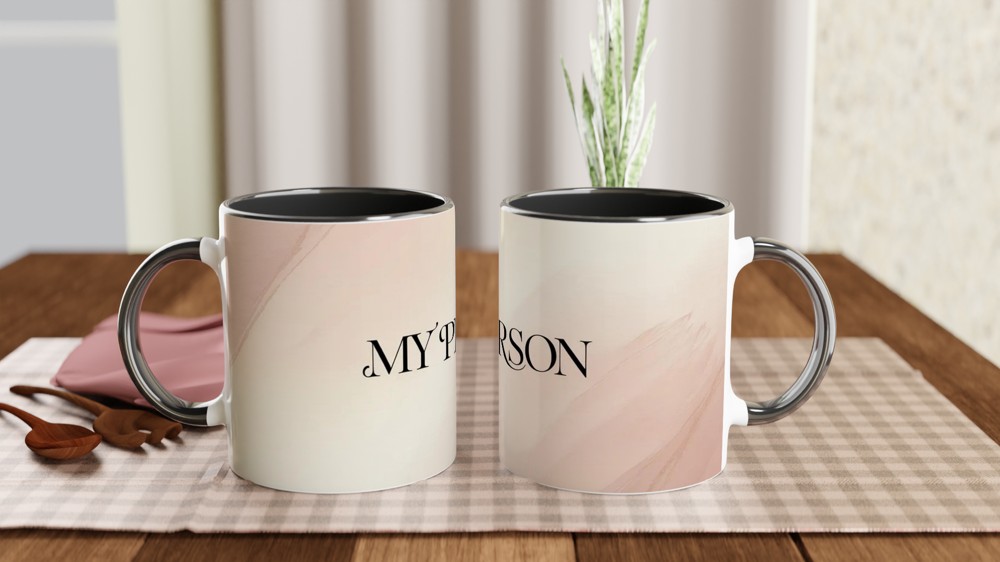 My Person Mug | Minimalist Romantic Gift | Valentine's Day Present for Her or Him | Anniversary Ceramic Coffee Cup — view 9