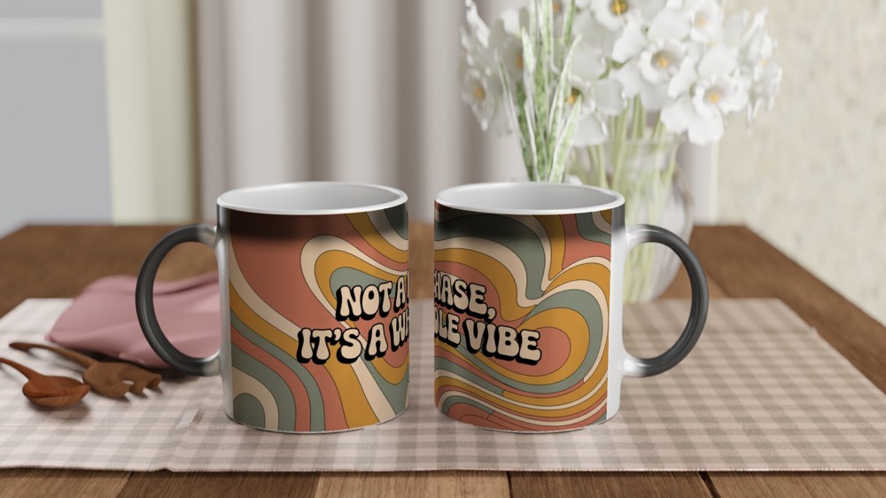 Not A Phase It's A Whole Vibe Retro Groovy Mug — view 3