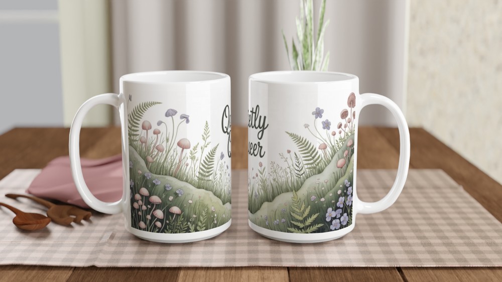 Quietly Queer Cottagecore Botanical Mug — view 2