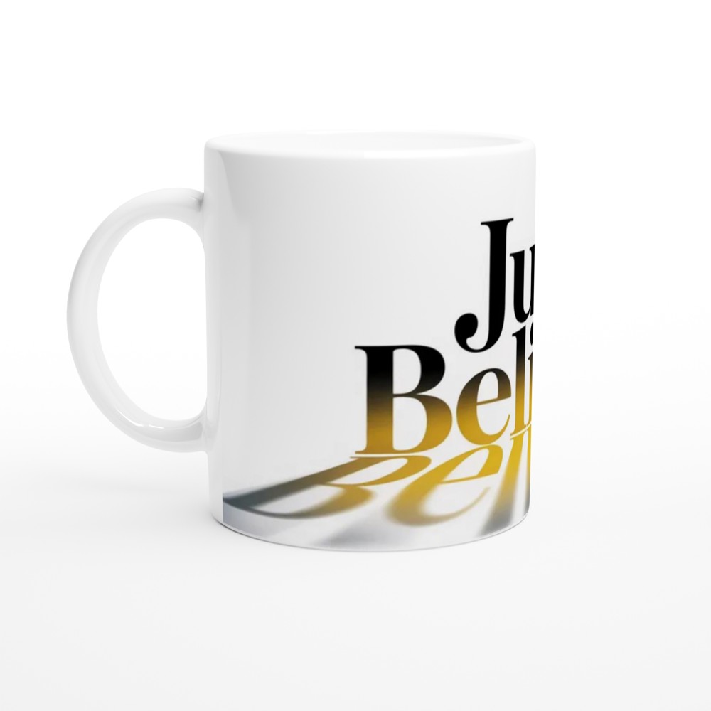 Just Believe Inspirational Typography Mug — view 10
