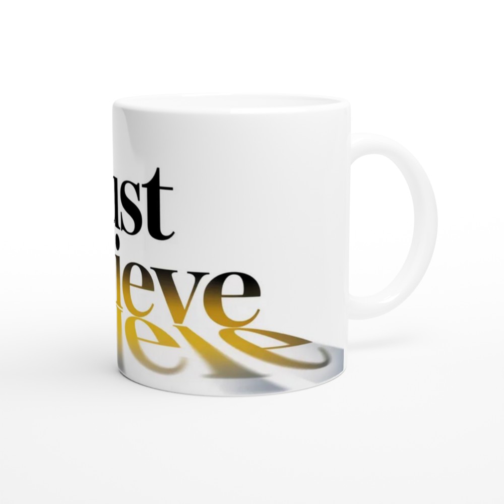 Just Believe Inspirational Typography Mug — view 12