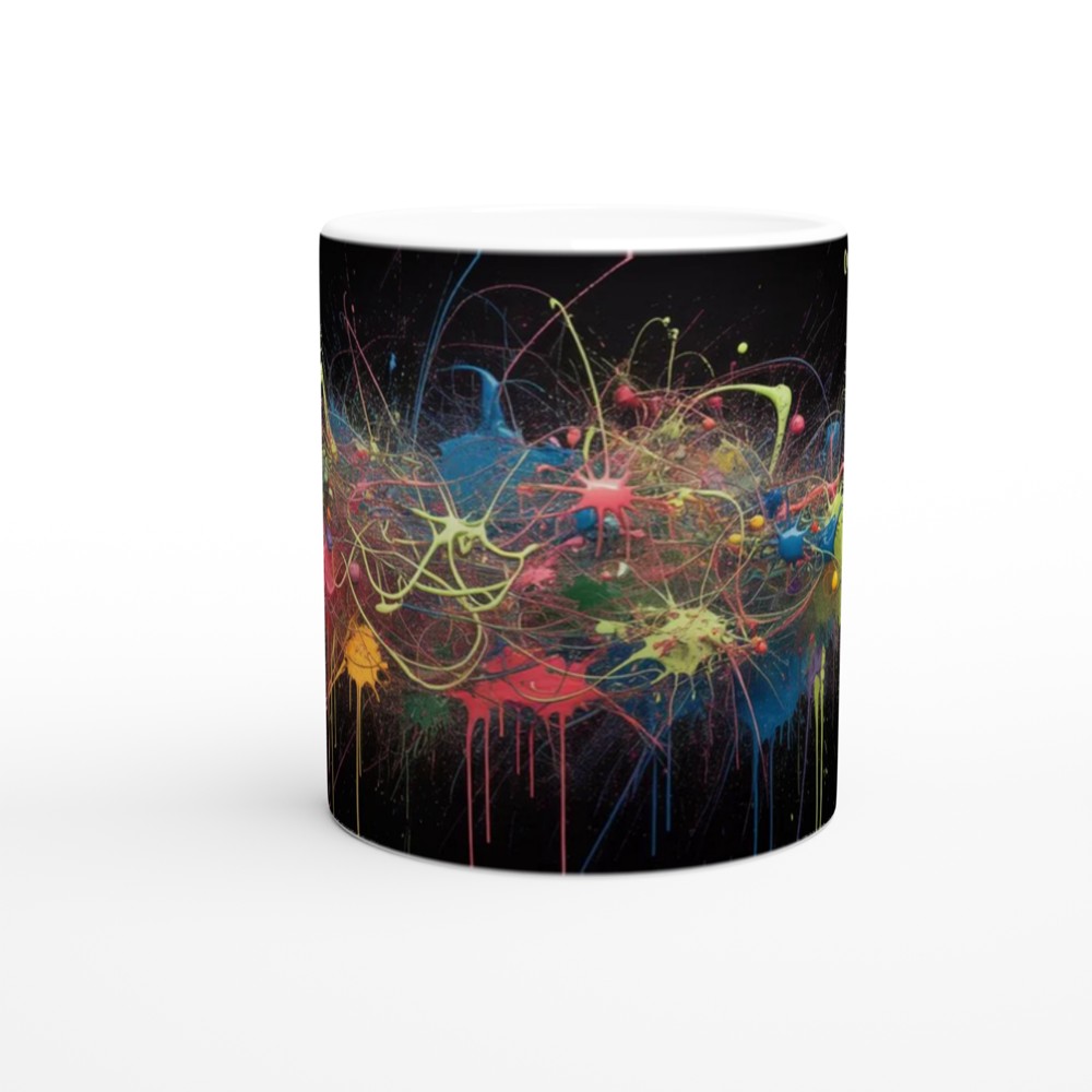 Organized Chaos (Mostly Chaos) Paint Splatter Mug — view 11