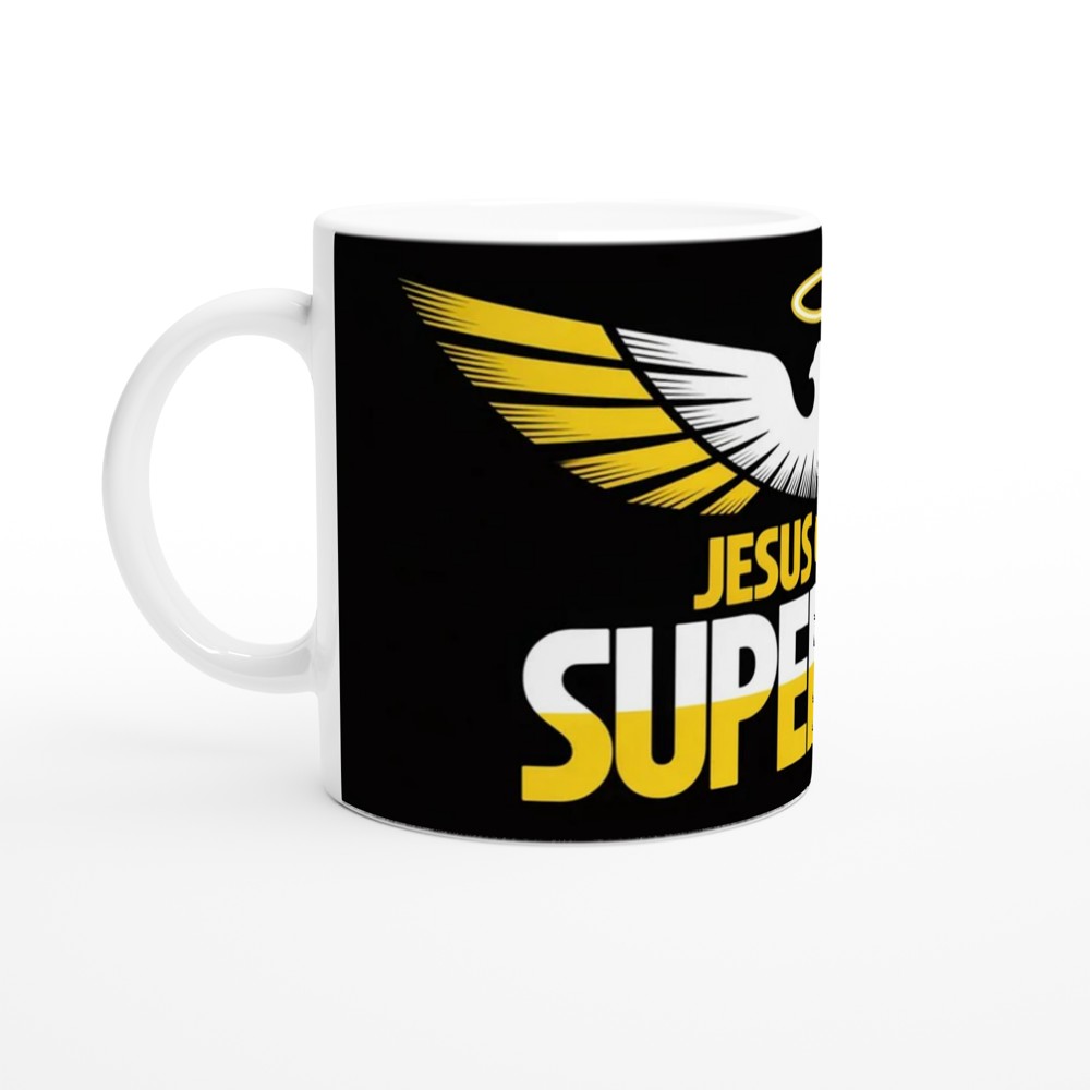 Jesus Christ Superstar Mug | 70s Rock Opera Gift | Musical Theatre Present for Him and Her | Superstar Dove Design — view 10