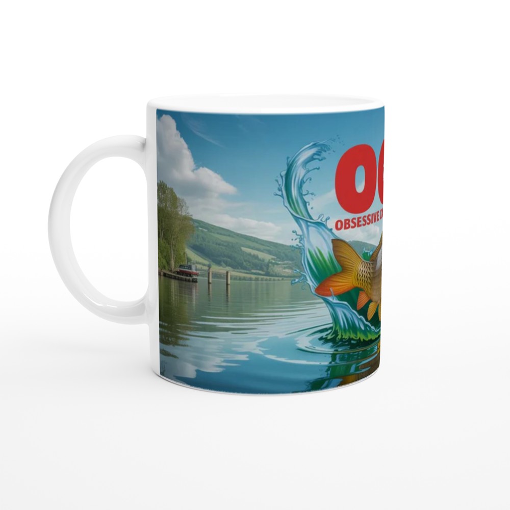 OCD Obsessive Carp Disorder Funny Fishing Mug — view 10