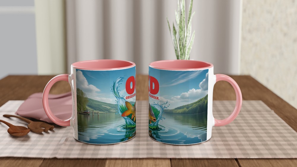 OCD Obsessive Carp Disorder Funny Fishing Mug — view 6