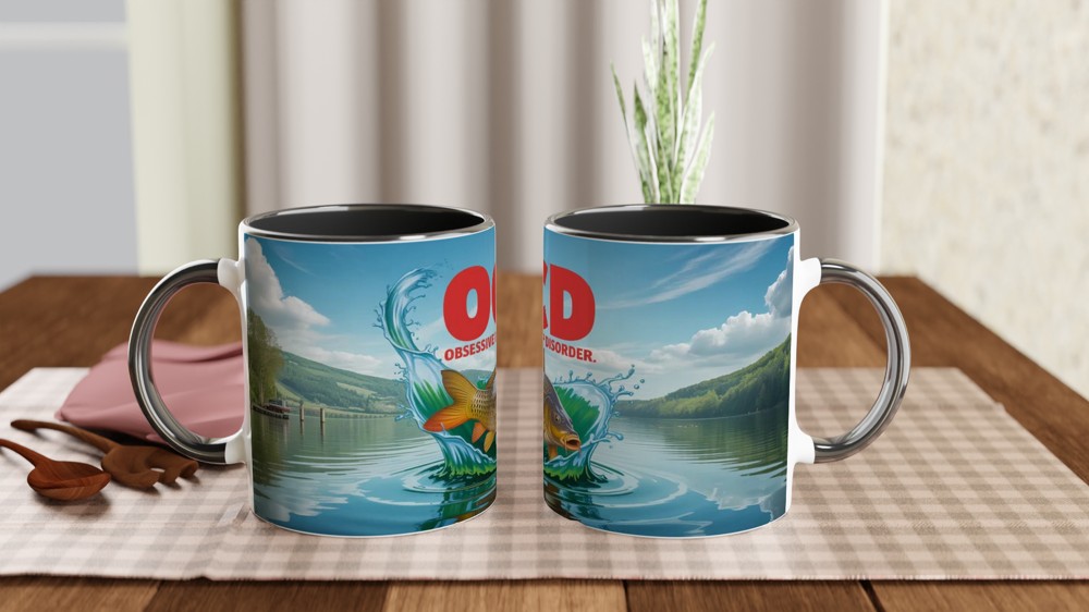 OCD Obsessive Carp Disorder Funny Fishing Mug — view 9