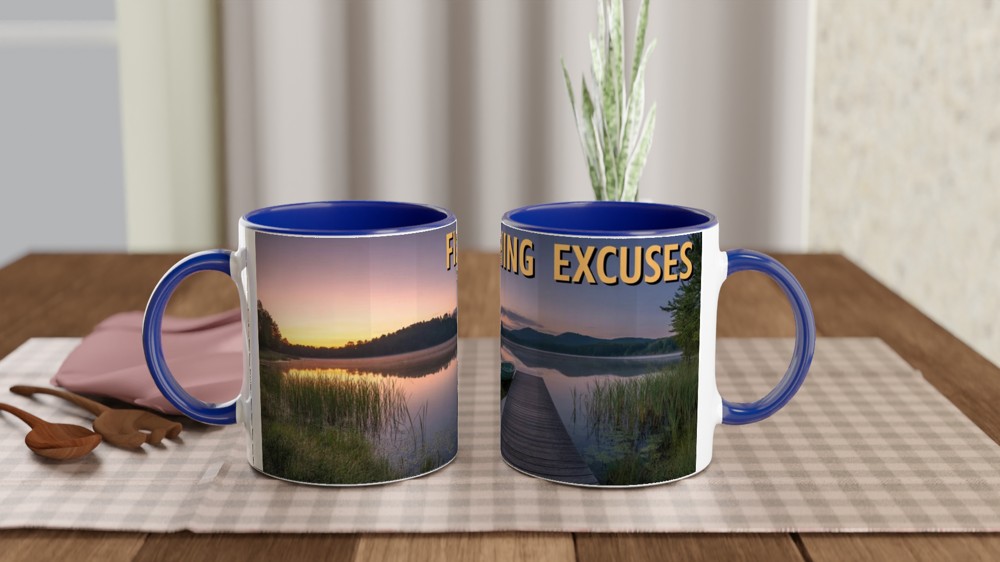 Fishing Excuses - Scenic Lake Sunset Mug — view 4